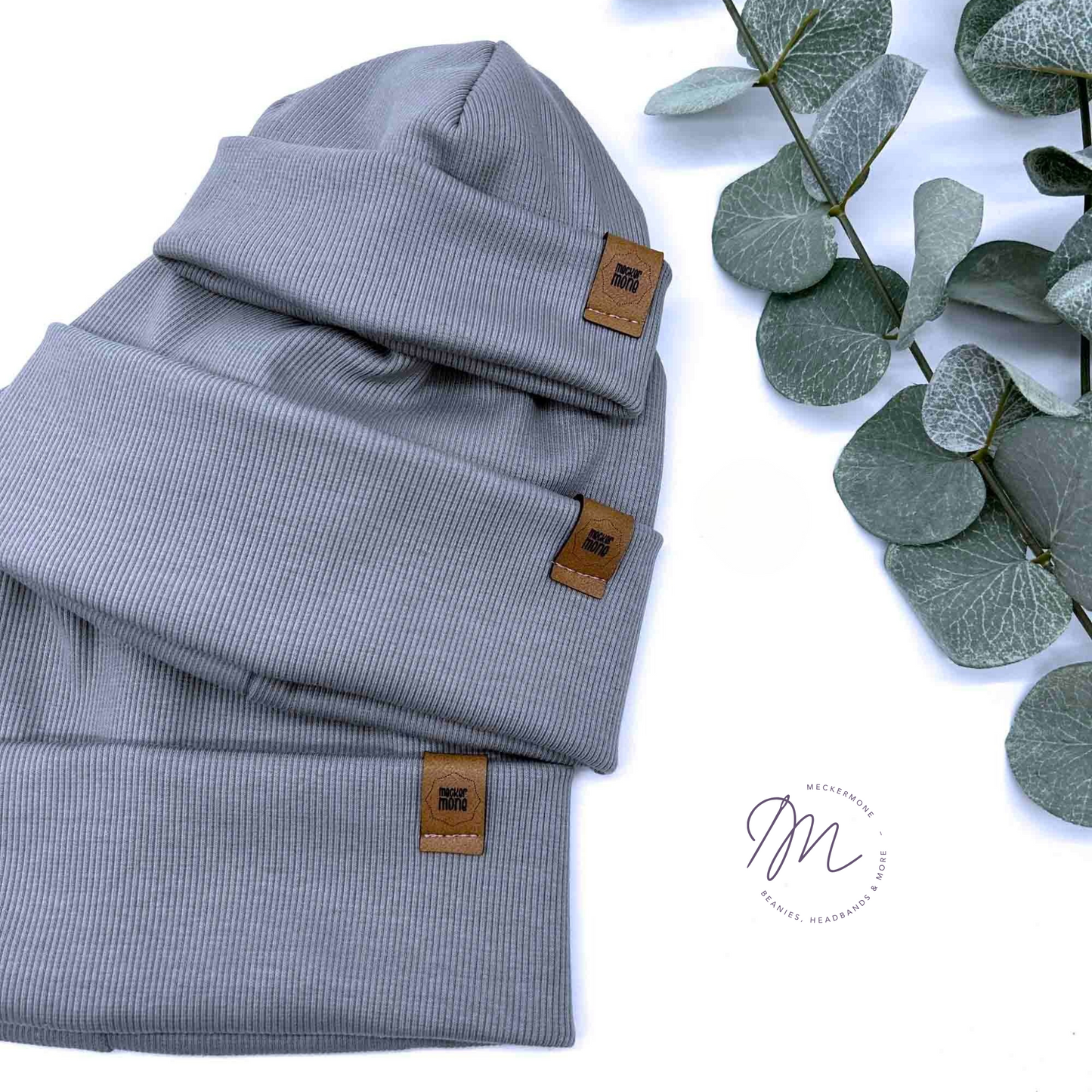 Hipster Beanie ohne Aufdruck – handgemacht, dehnbar & in vielen Farben für Babys, Kinder & Erwachsene