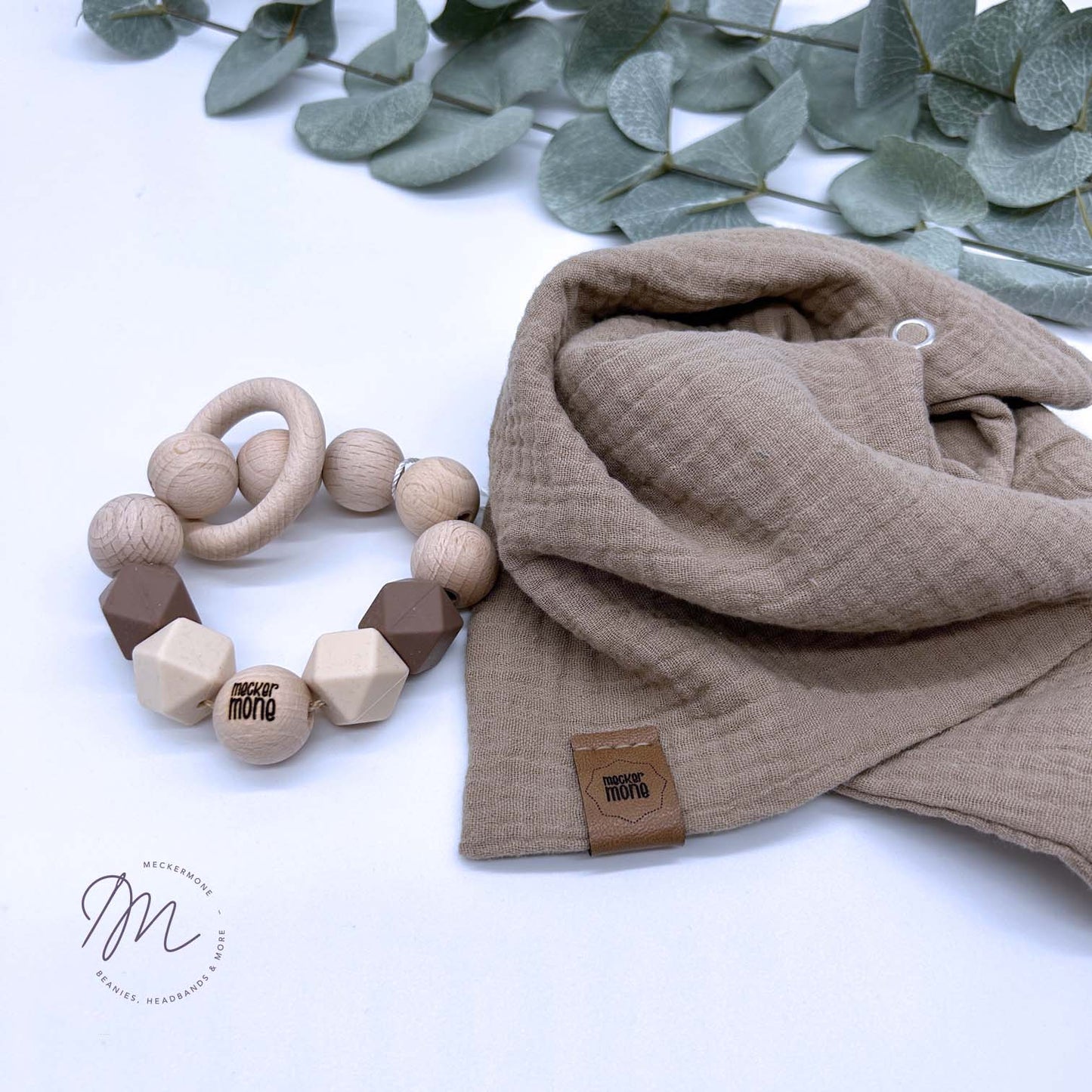 Handgemachter Baby Greifring aus Naturmaterialien – sicheres Geschenk zur Geburt