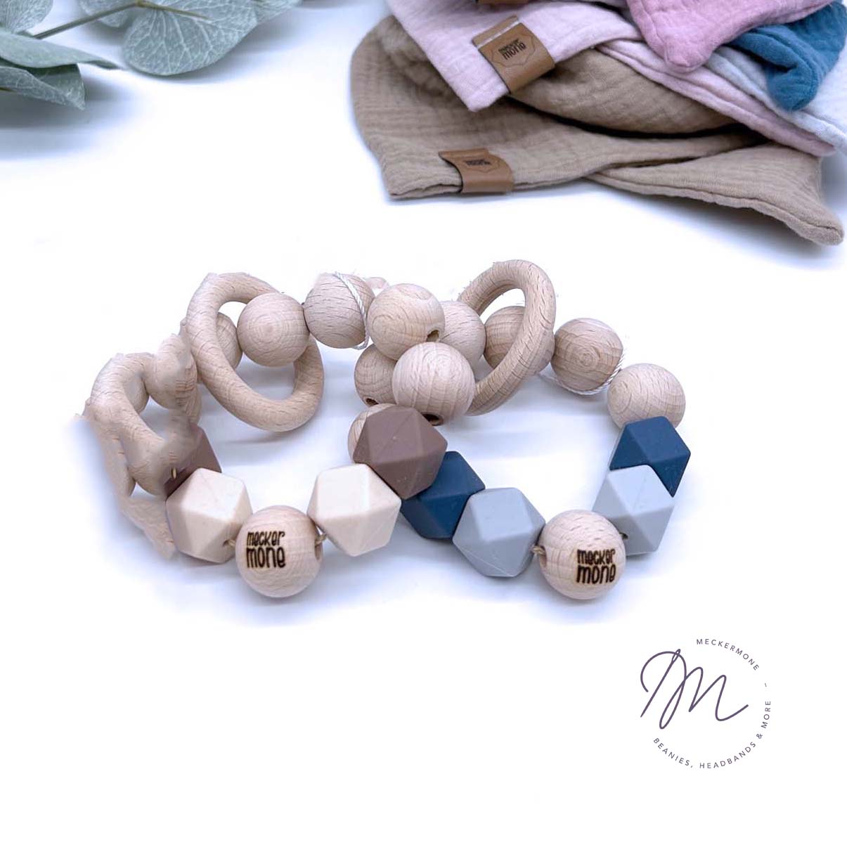 Handgemachter Baby Greifring aus Naturmaterialien – sicheres Geschenk zur Geburt
