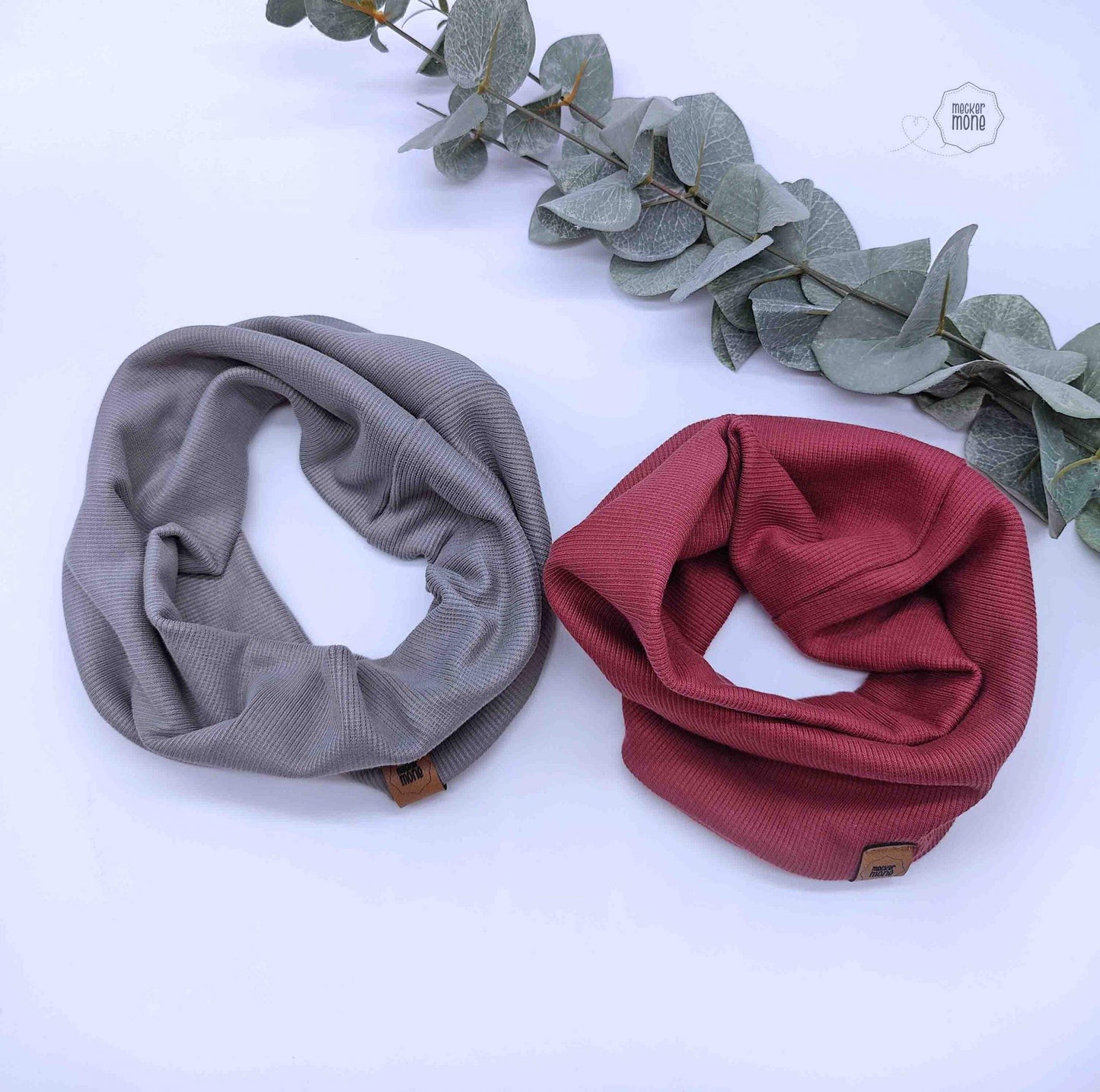 Loop Schal aus Ripp-Jersey – handgemacht, dehnbar & passend zur Beanie für Kinder & Erwachsene