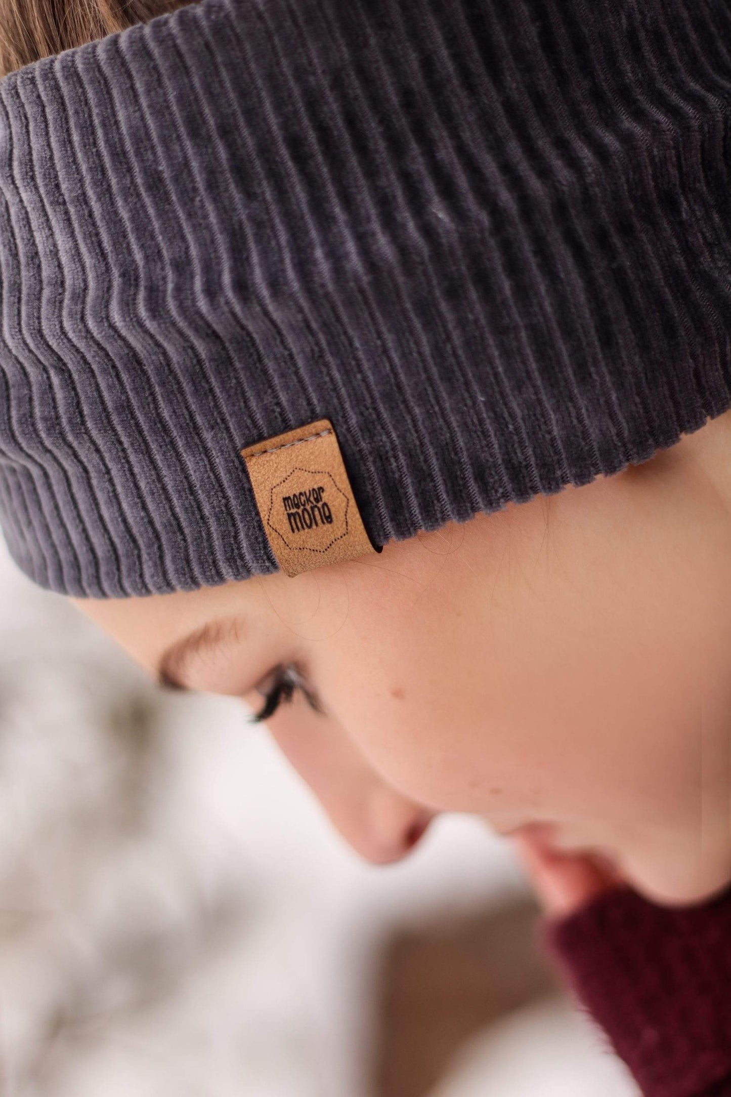 Winter Stirnband aus Bio-Cordnicky – handgemacht & nachhaltig