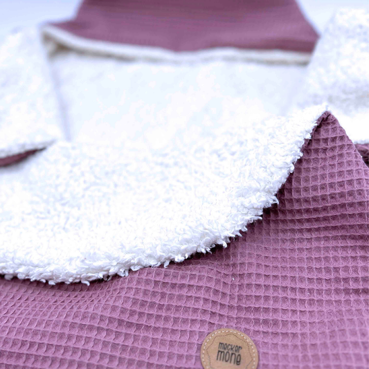 Einschlagdecke für Babyschale – Herbst & Winter mauve