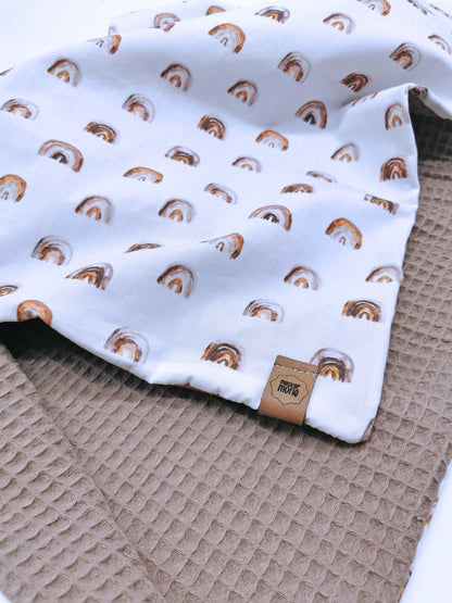 Babydecke sand Regenbogen braun 