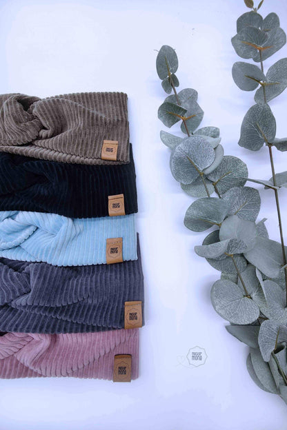 Winter Stirnband aus Bio-Cordnicky – handgemacht & nachhaltig